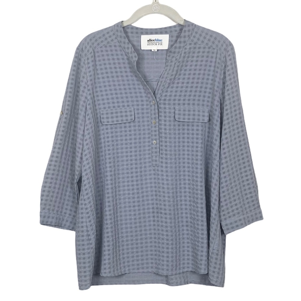 Alice Blue for Stitch Fix Blue Textured Tunic MP